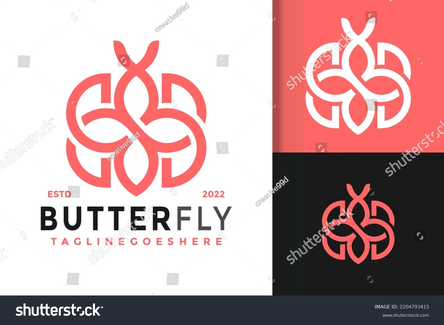 B Letter Butterfly Logo Design Brand Stock Vector (Royalty Free ...