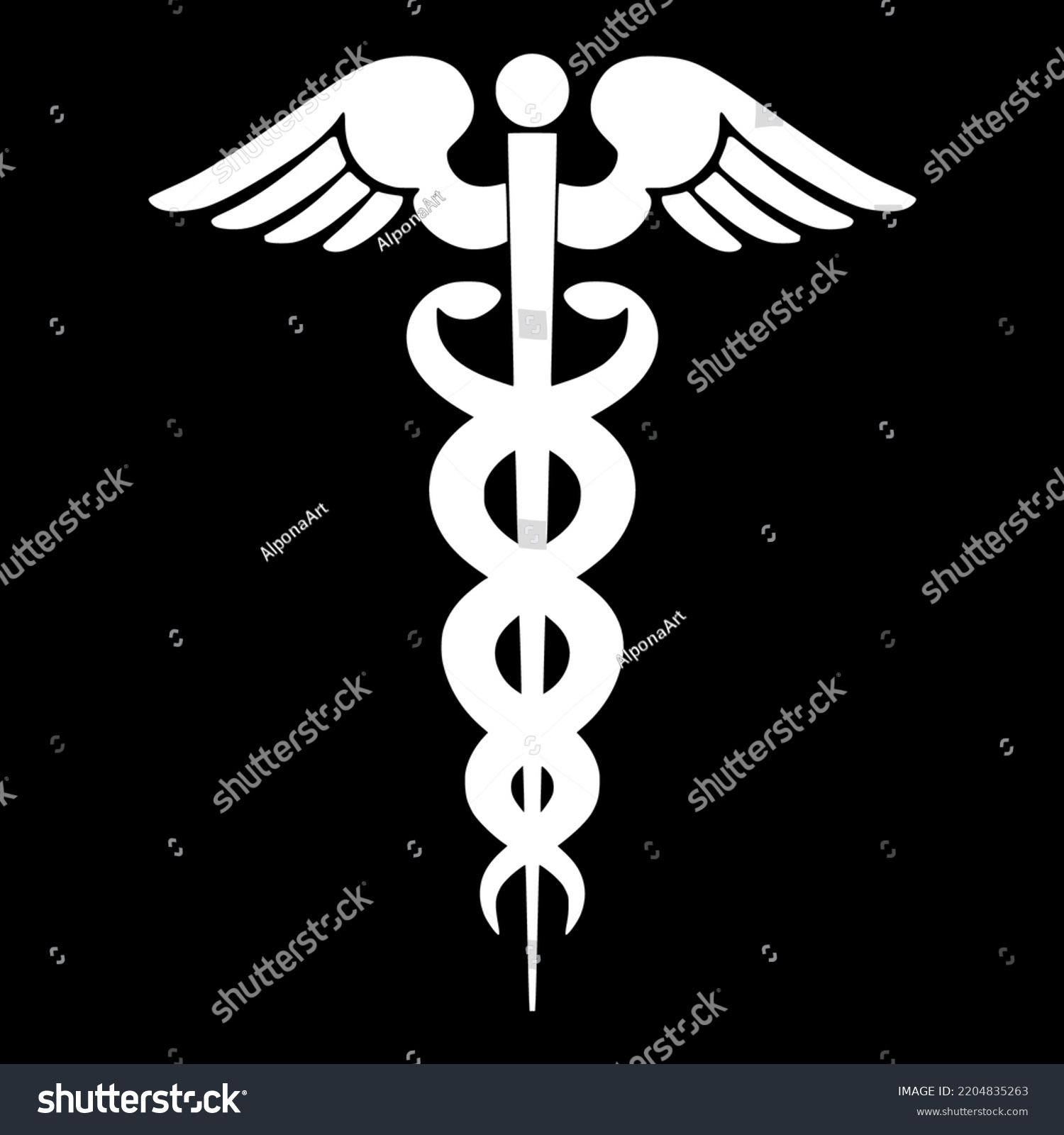 Medical Symbol Mercury Logo Physician Medicine Stock Vector (Royalty ...