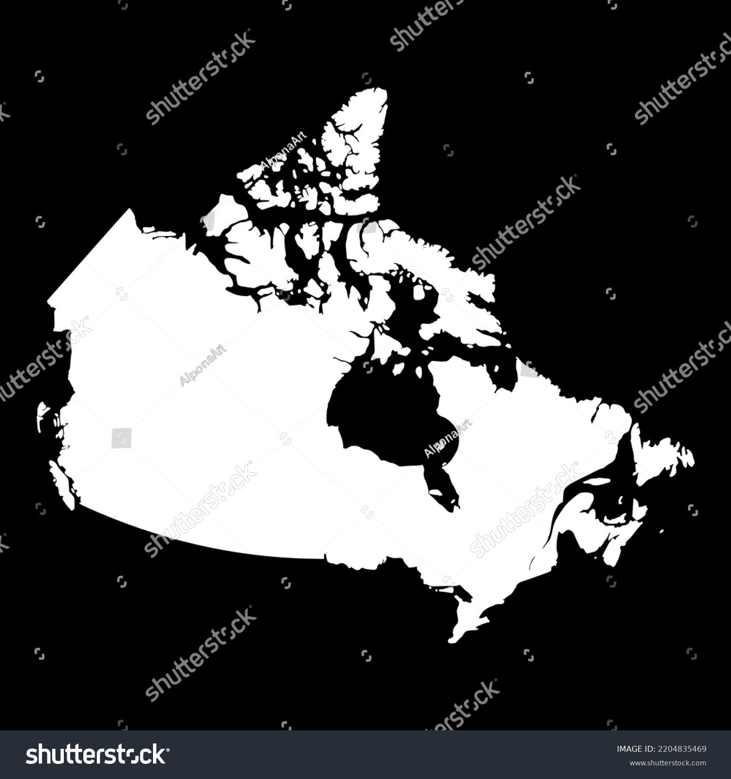 Canada America Map Symbol Patriotism Canadian Stock Vector (Royalty ...