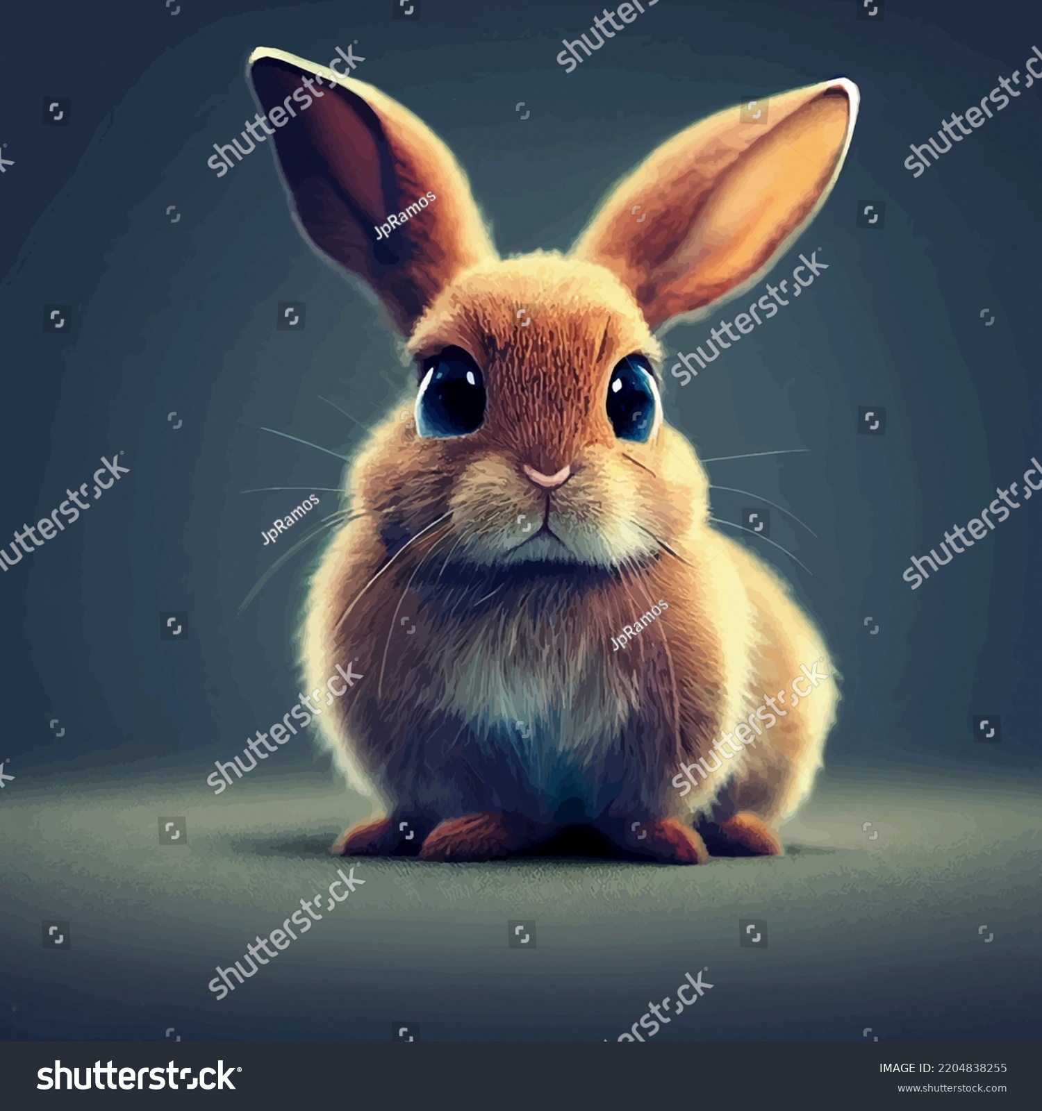 Animated Illustration Cute Rabbit Animated Baby Stock Illustration ...