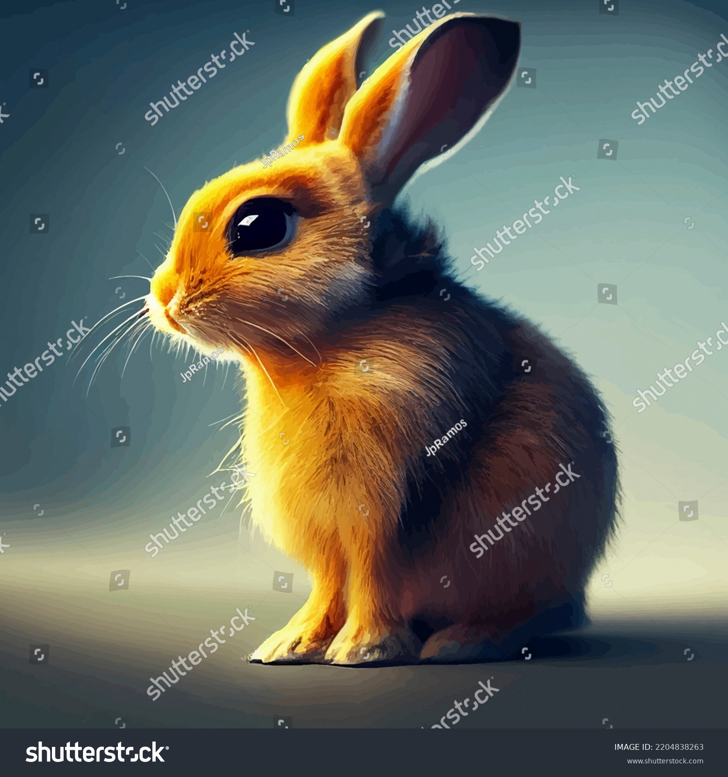 Animated Illustration Cute Rabbit Animated Baby Stock Illustration ...