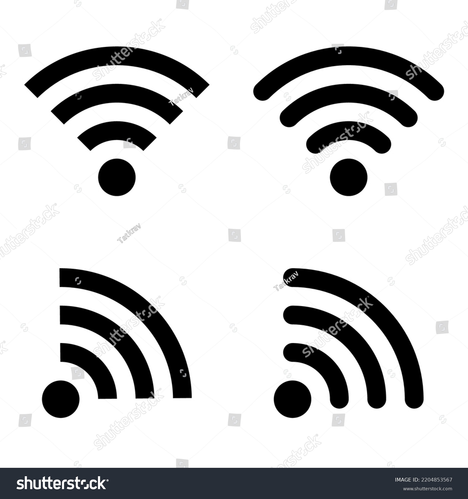 Wifi Icons Phone Icon Set Communication Stock Vector (Royalty Free ...