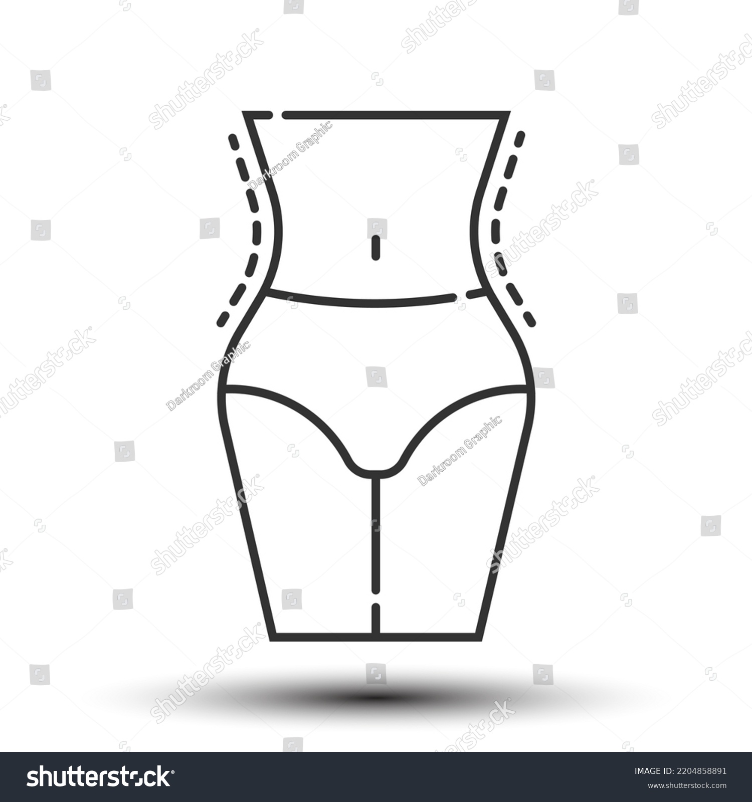 Body Outline Icon Health Care Concept Stock Vector (Royalty Free ...