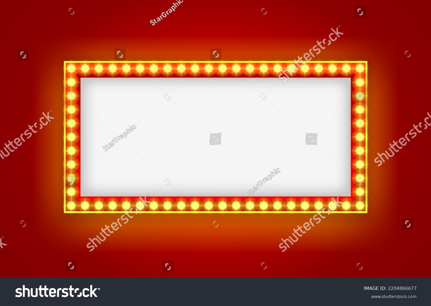 Blank Lightbox On Red Background Illuminated Stock Vector (Royalty Free ...