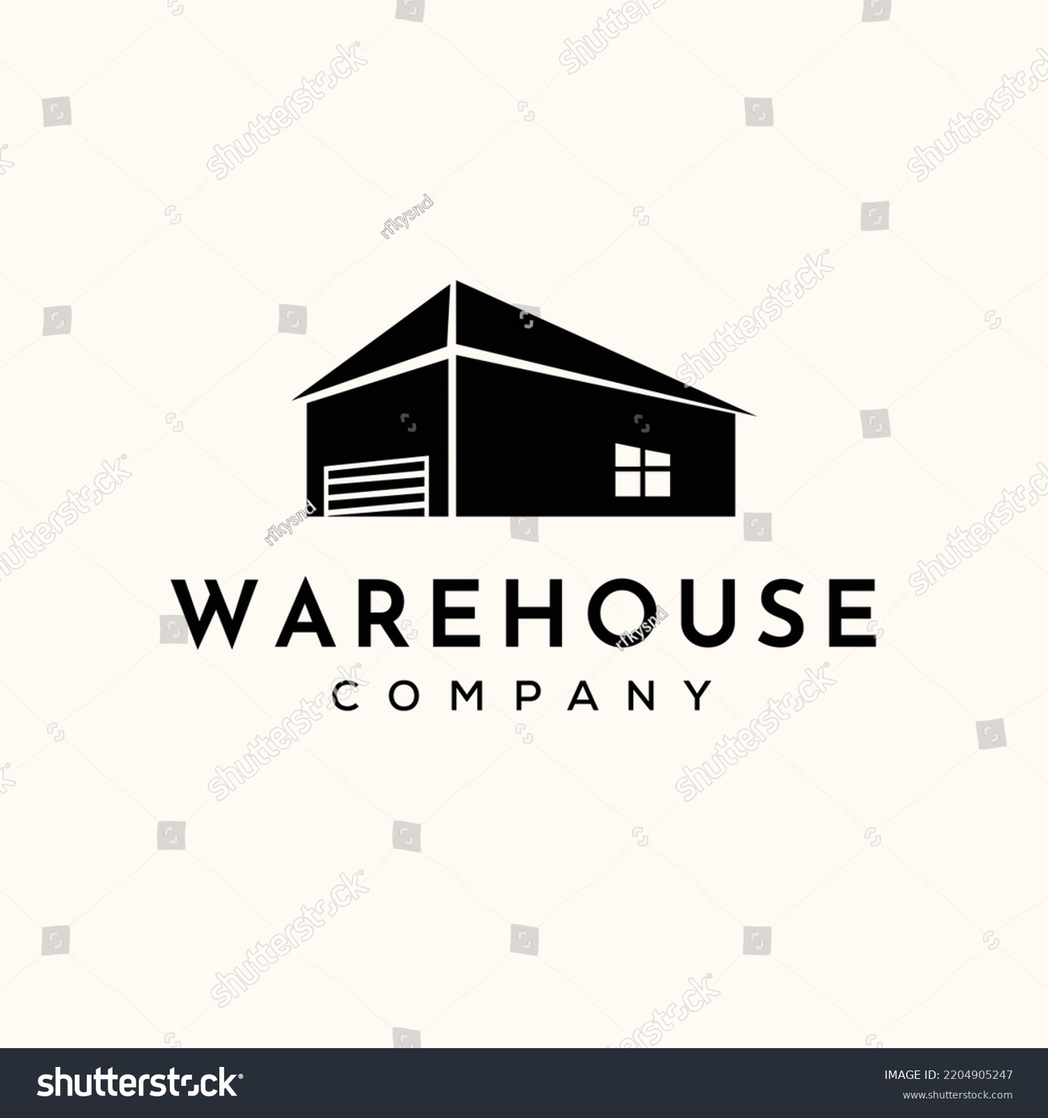 Warehouse Line Art Logo Vector Minimalist Stock Vector (Royalty Free ...