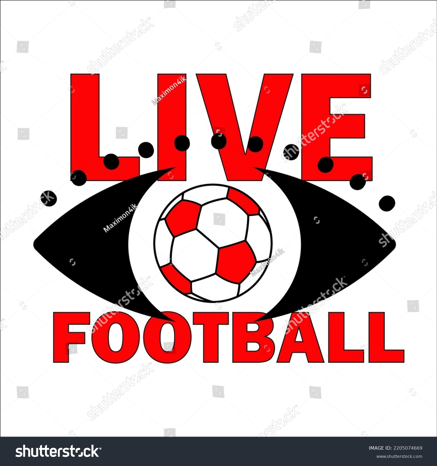 Live Football Streaming Icon Badge Button Stock Vector (Royalty Free 