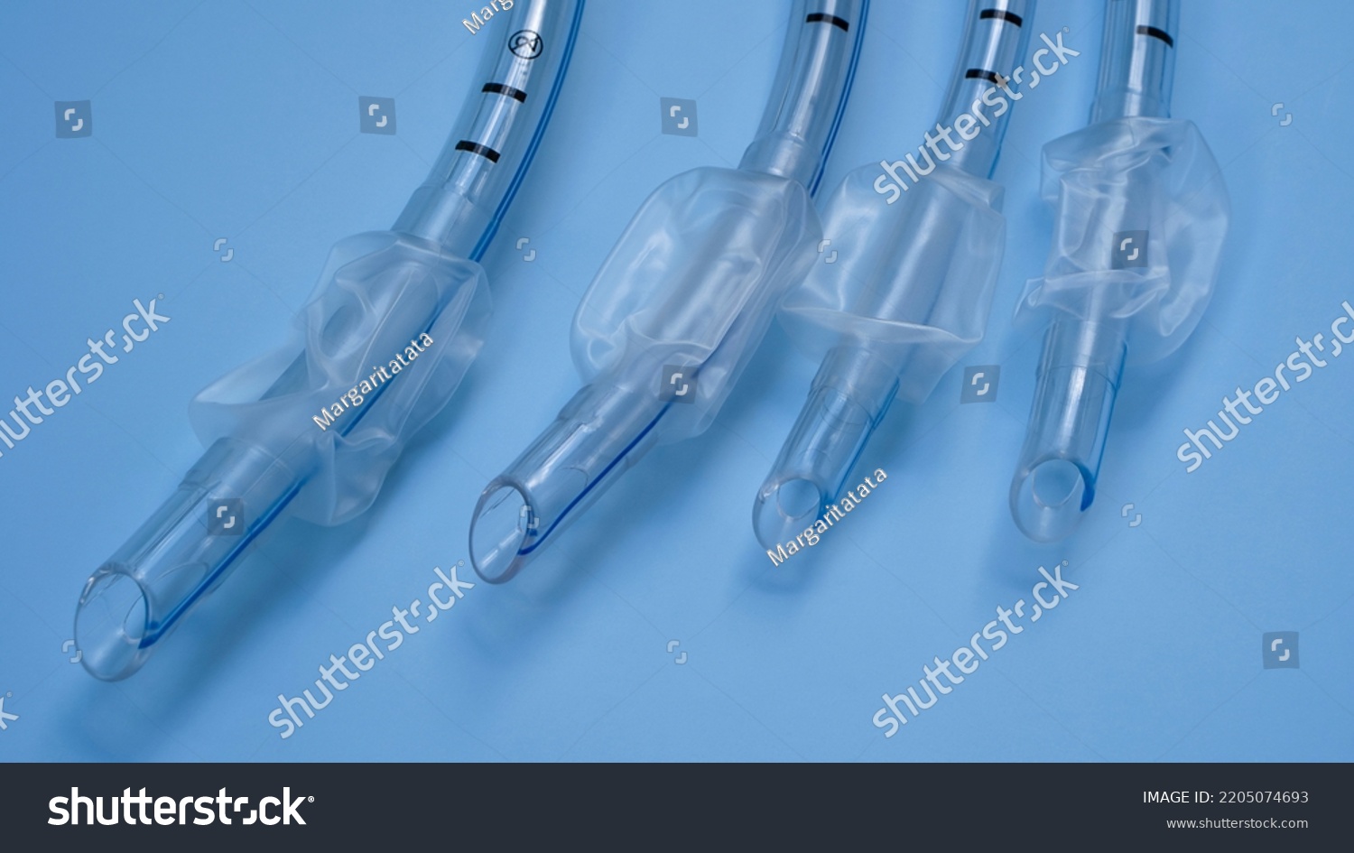 Endotracheal Tubes Different Sizes Diameters Lie Stock Photo 2205074693 ...