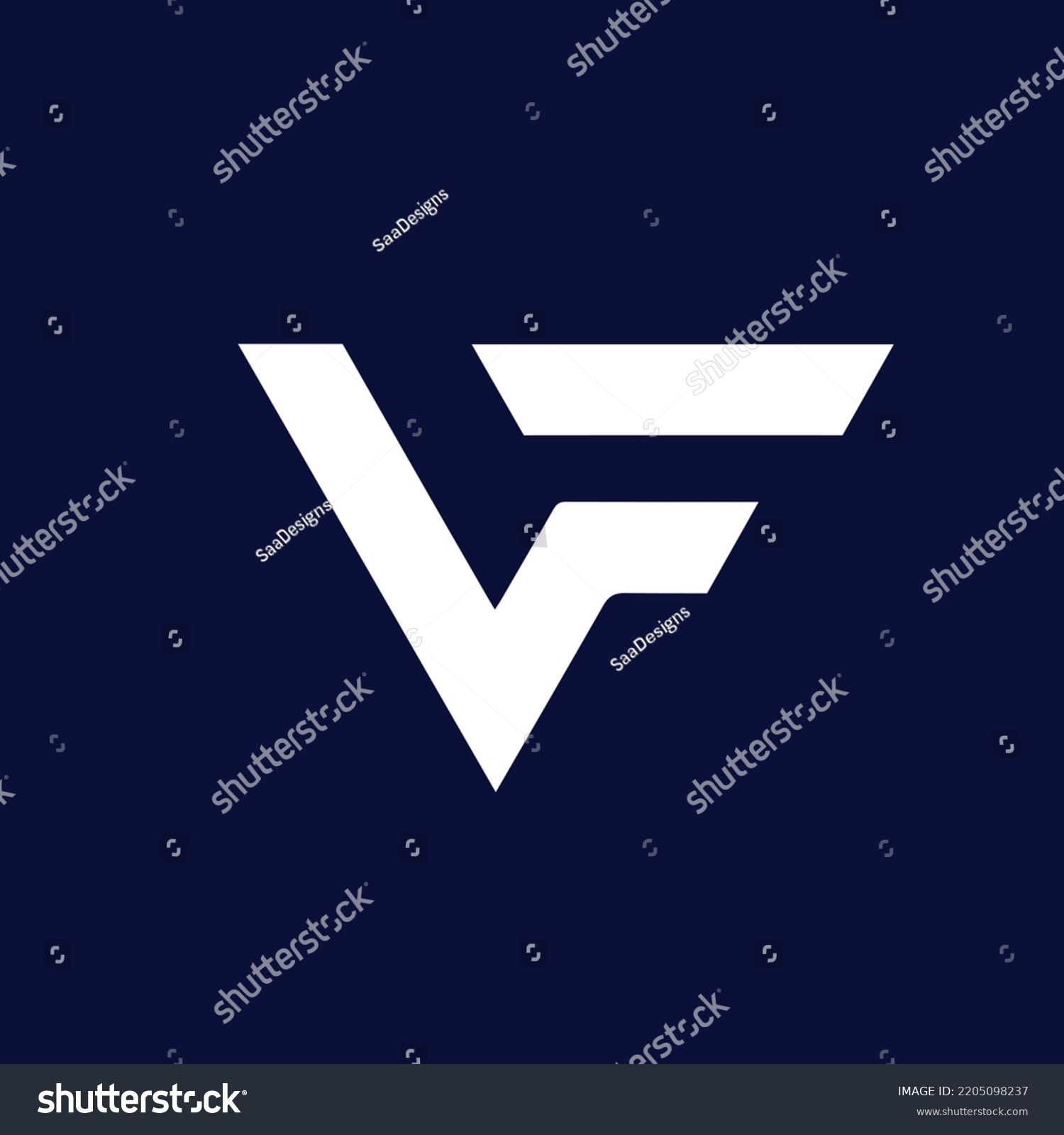 Creative Letter Vf Logo Design Icon Stock Vector (Royalty Free ...