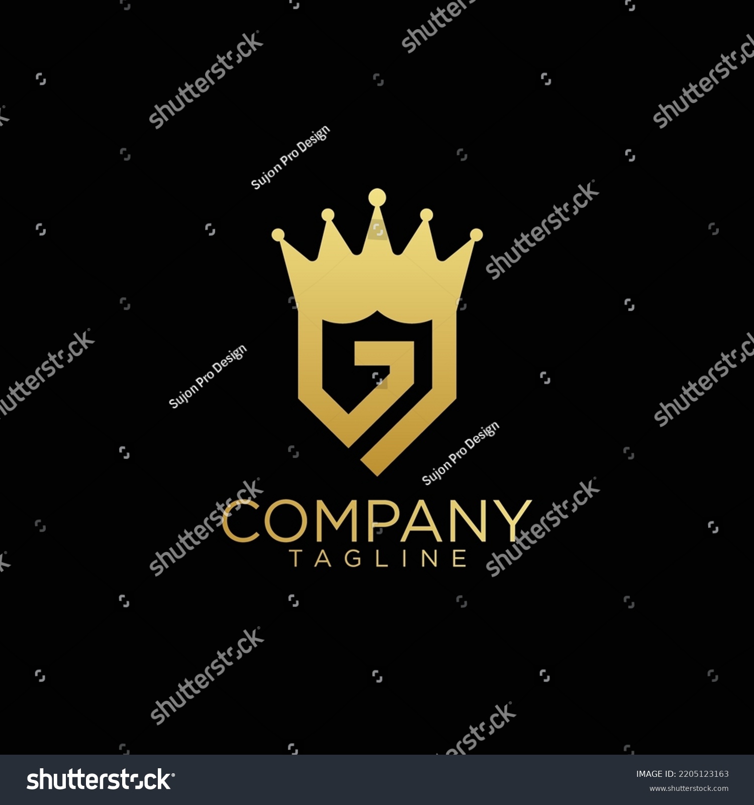 G Crown Logo Design Premium Vector Stock Vector (Royalty Free ...