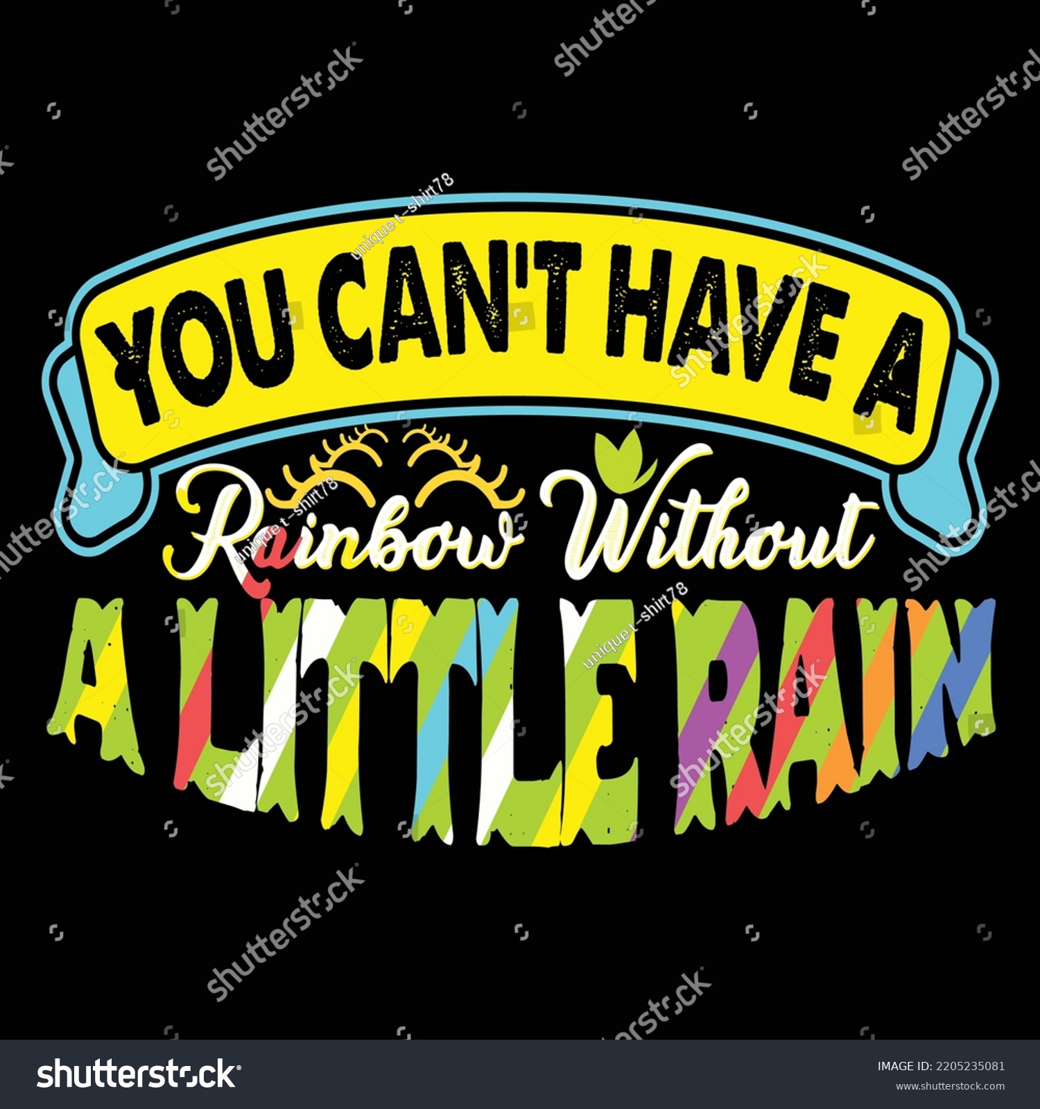 You Cant Have Rainbow Without Little Stock Vector (Royalty Free