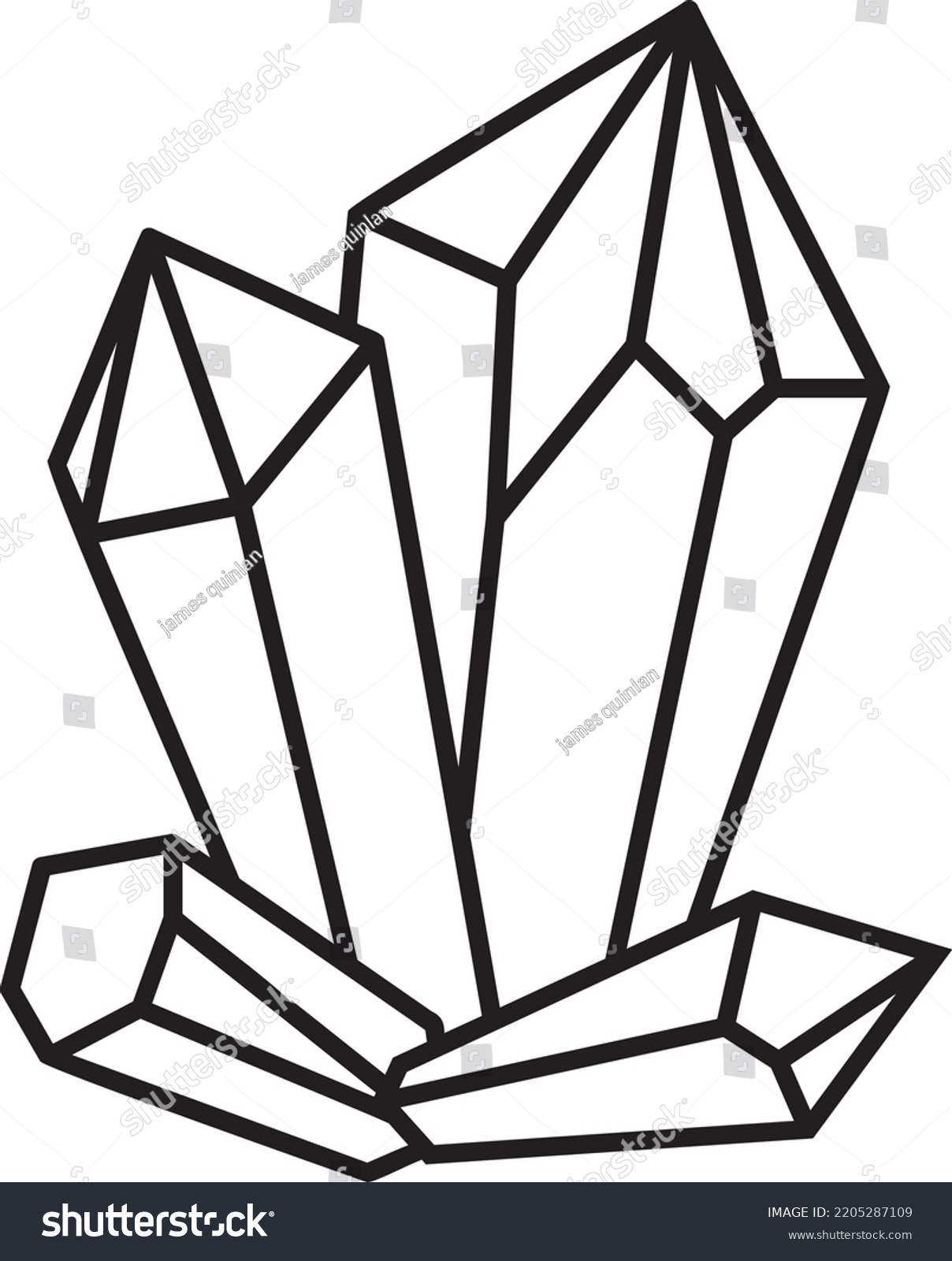 Crystal Cluster Vector Clip Art Multiple Stock Vector (Royalty Free ...