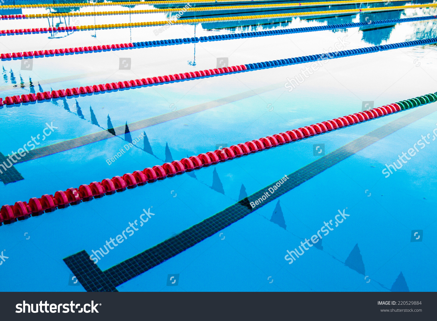 50m Olympic Outdoor Pool Corridor Cables Stock Photo 220529884 ...