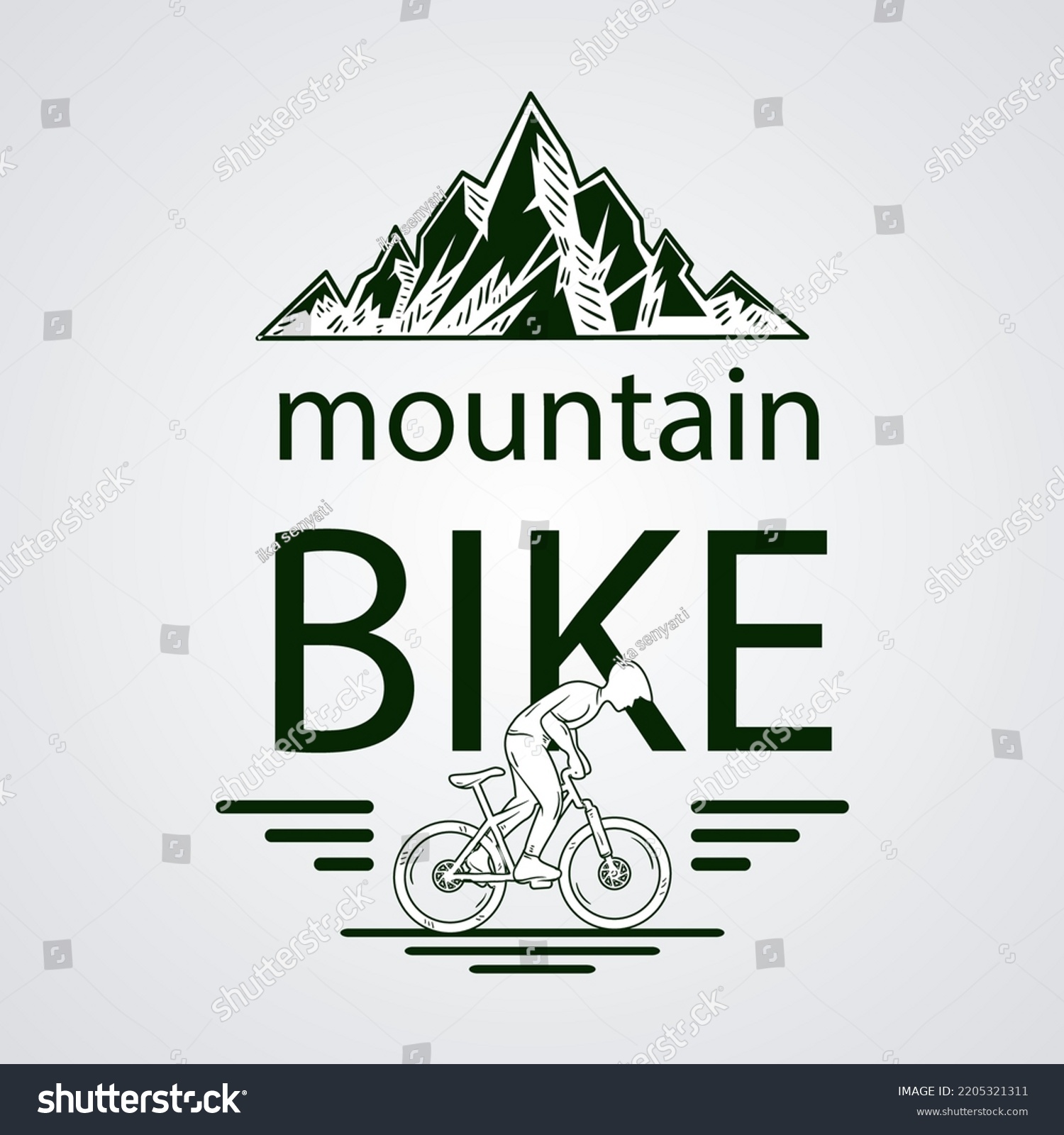 Hand Drawn Bike Logo Vector Stock Vector (Royalty Free) 2205321311 ...