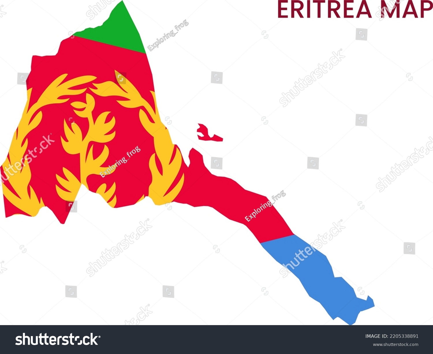 High Detailed Map Eritrea Outline Map Stock Illustration 2205338891 ...