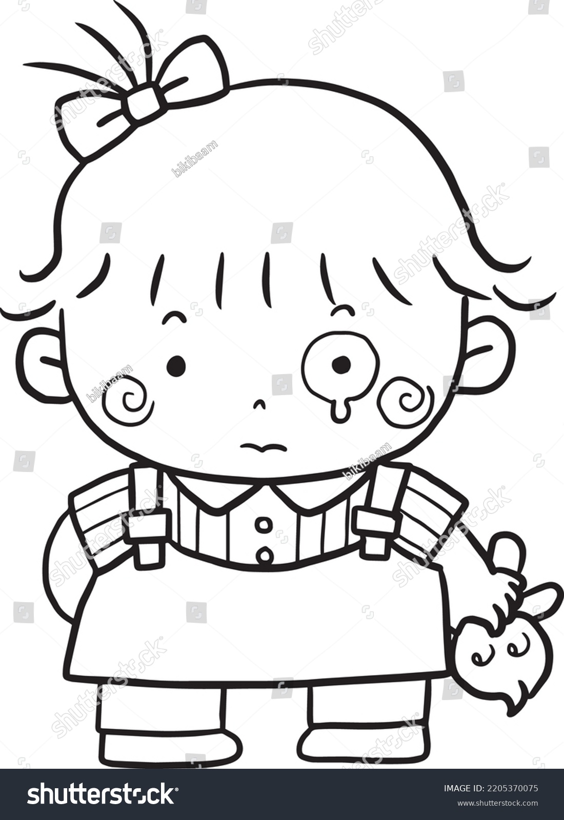 Cartoon Cute Doodle Coloring Page Kawaii Stock Vector (Royalty Free ...