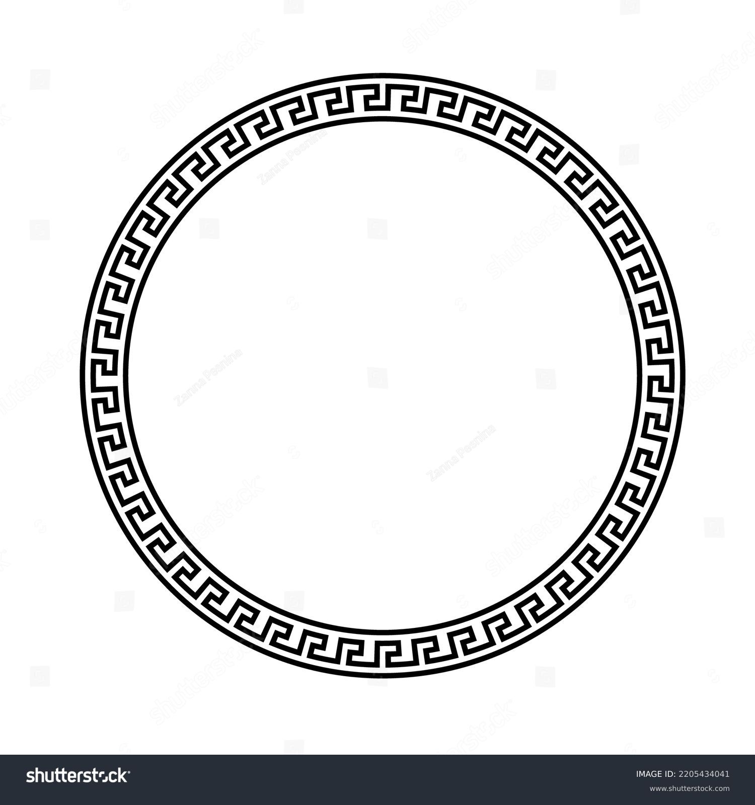 Ancient Greek Key Black Frame Pattern Stock Vector (Royalty Free ...