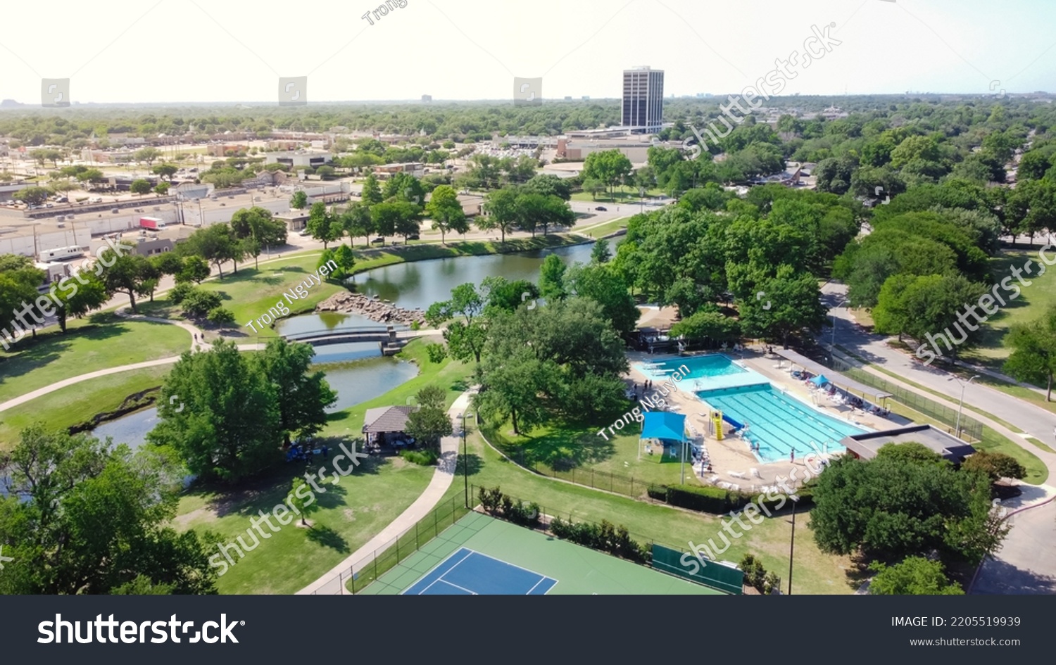 Tennis Court Swimming Pool Sport Complex Stock Photo 2205519939 ...