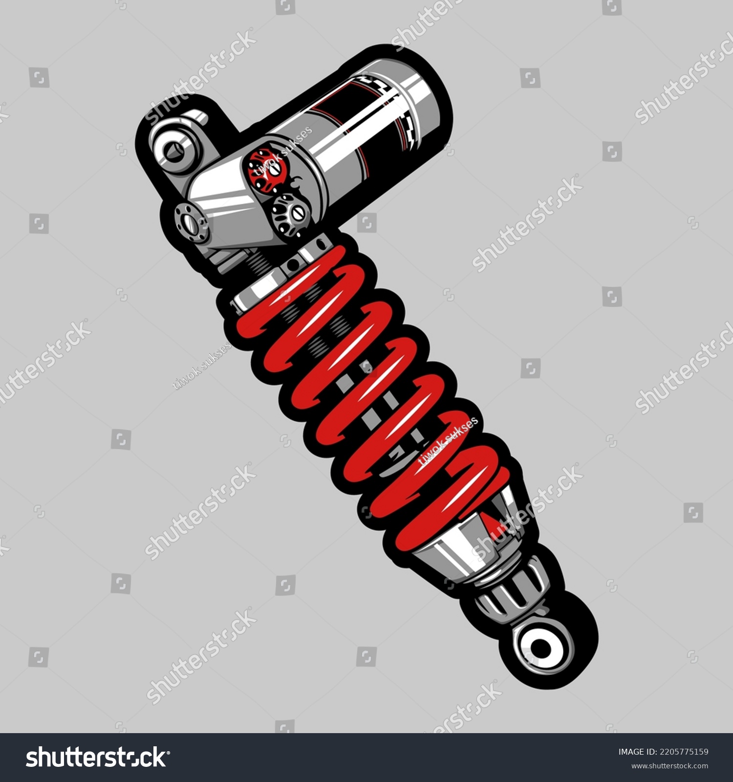 Racing Motorcycle Suspension Design Illustration Fit Stock Vector ...