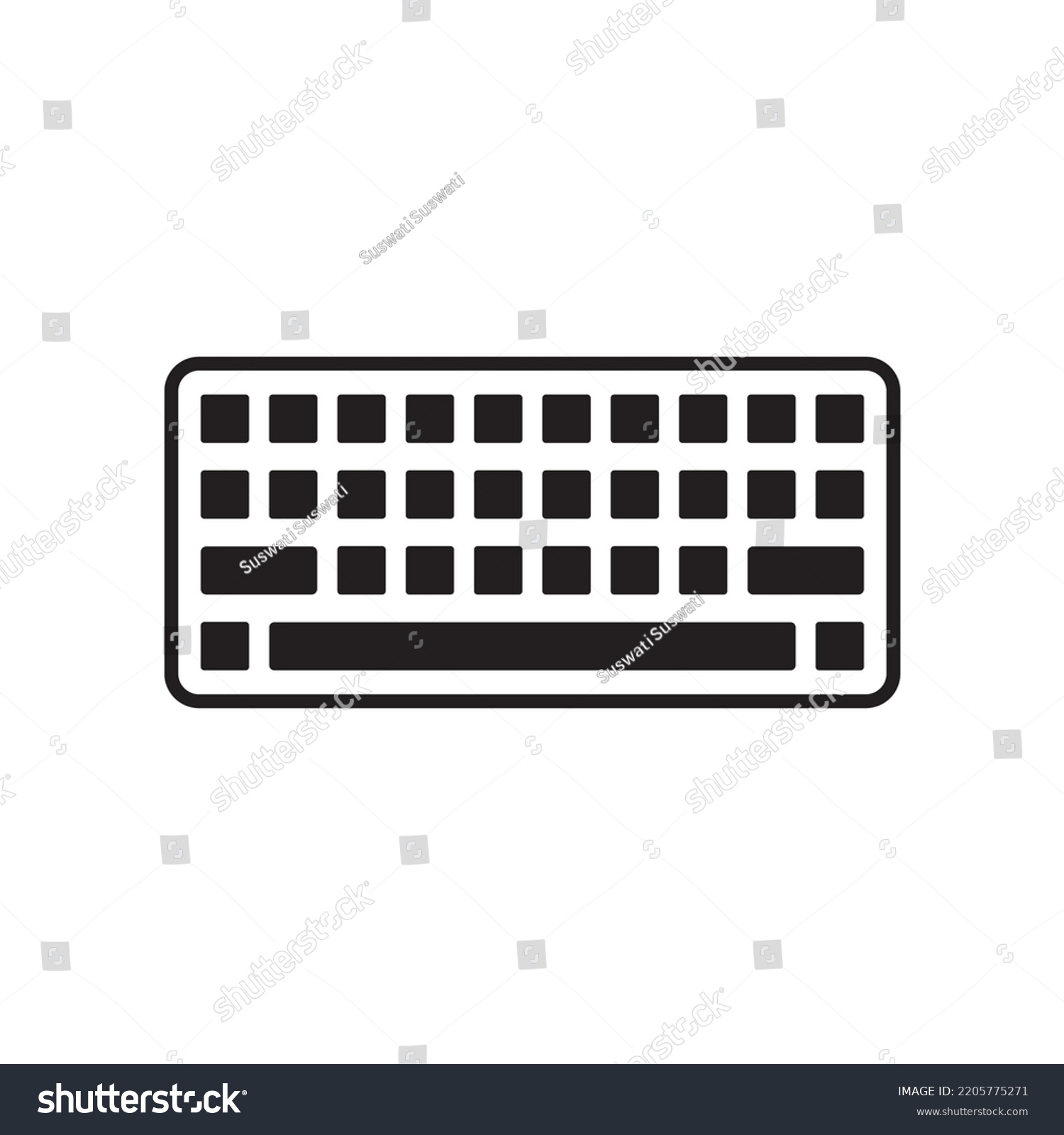 Keyboard Icon Keypad Icon Vector Stock Vector (Royalty Free) 2205775271 ...