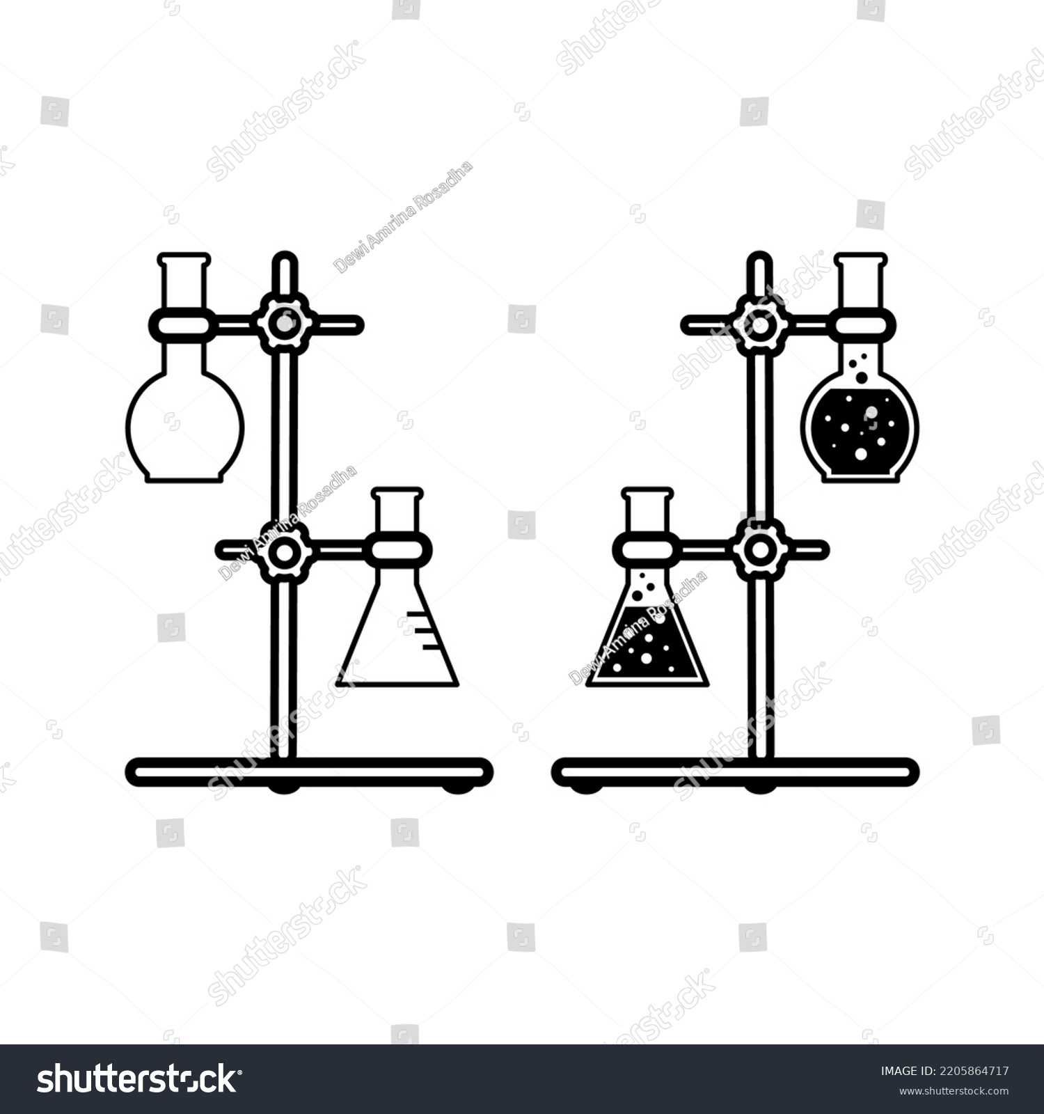 Large Set Chemistry Lab Diagrammatic Icons Stock Vector (Royalty Free ...