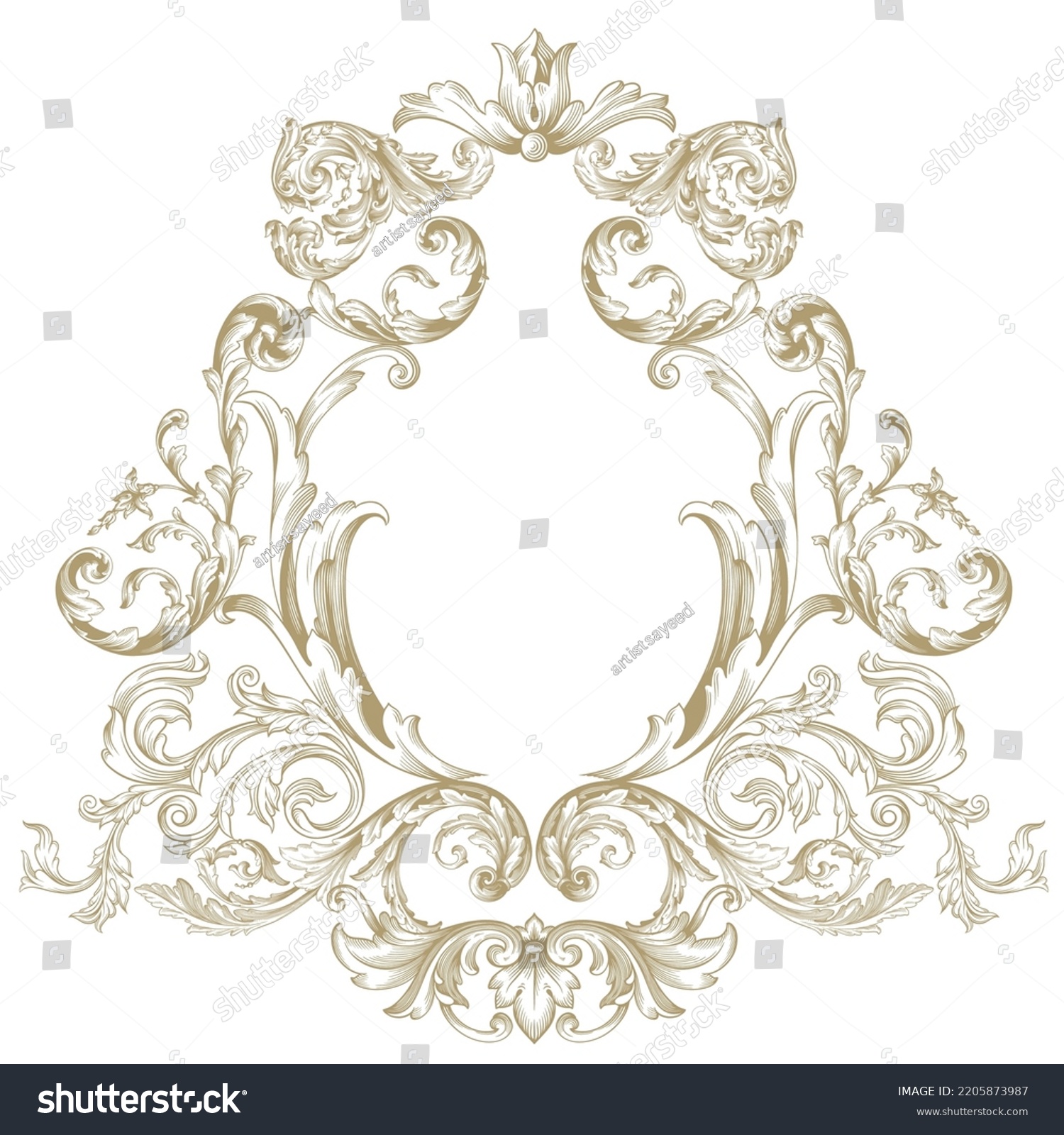 Wedding Crest Monogram Vector Illustration Stock Vector (Royalty Free ...