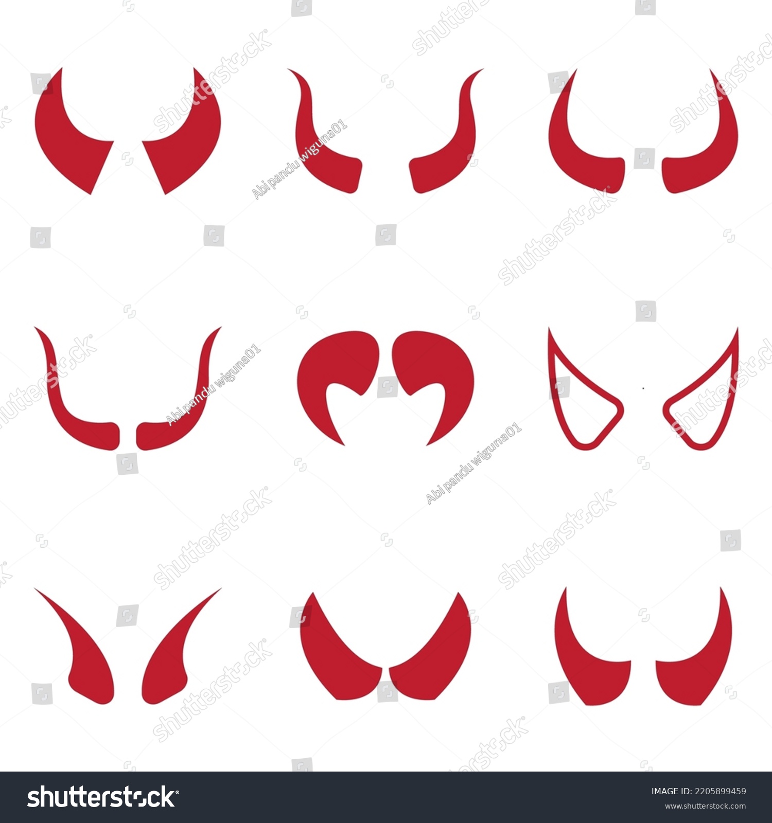 Devil Horns Icon Vector Illustration Template Stock Vector (Royalty ...