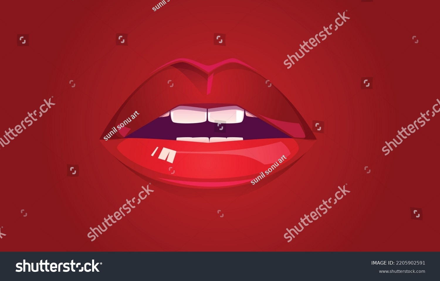 Illustration Mouth Open Red Sexy Lips Stock Vector Royalty Free Shutterstock