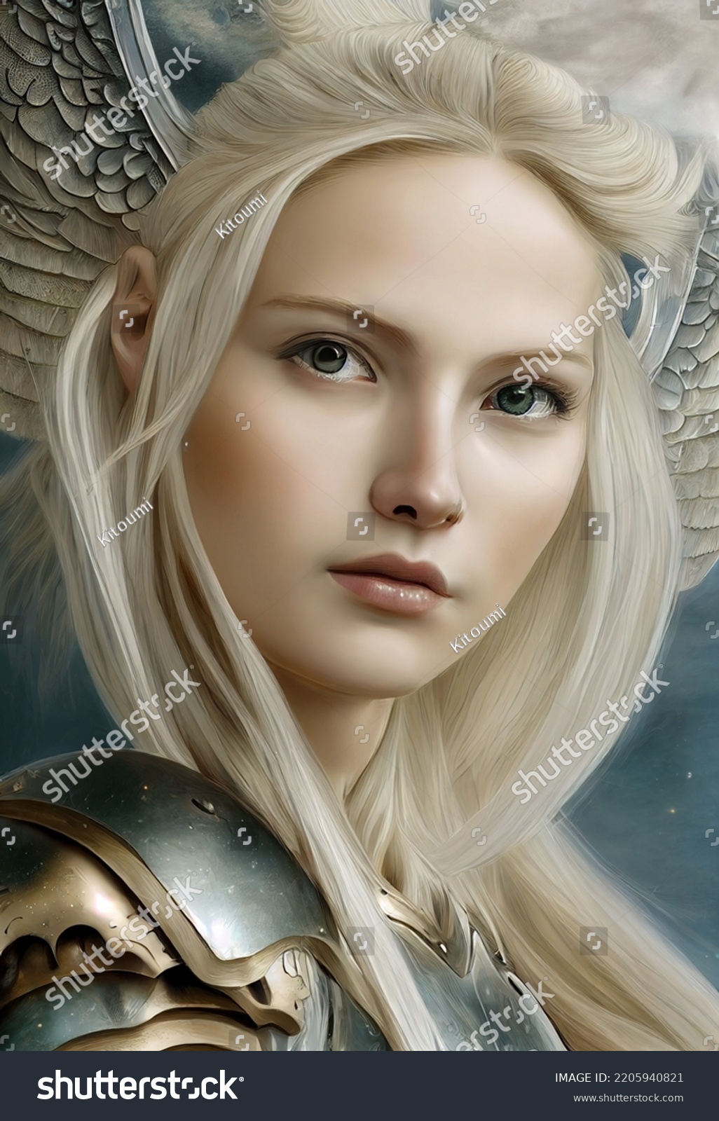 Elf Portrait Woman Elf Elf Warrior Stock Illustration 2205940821 Shutterstock 4754