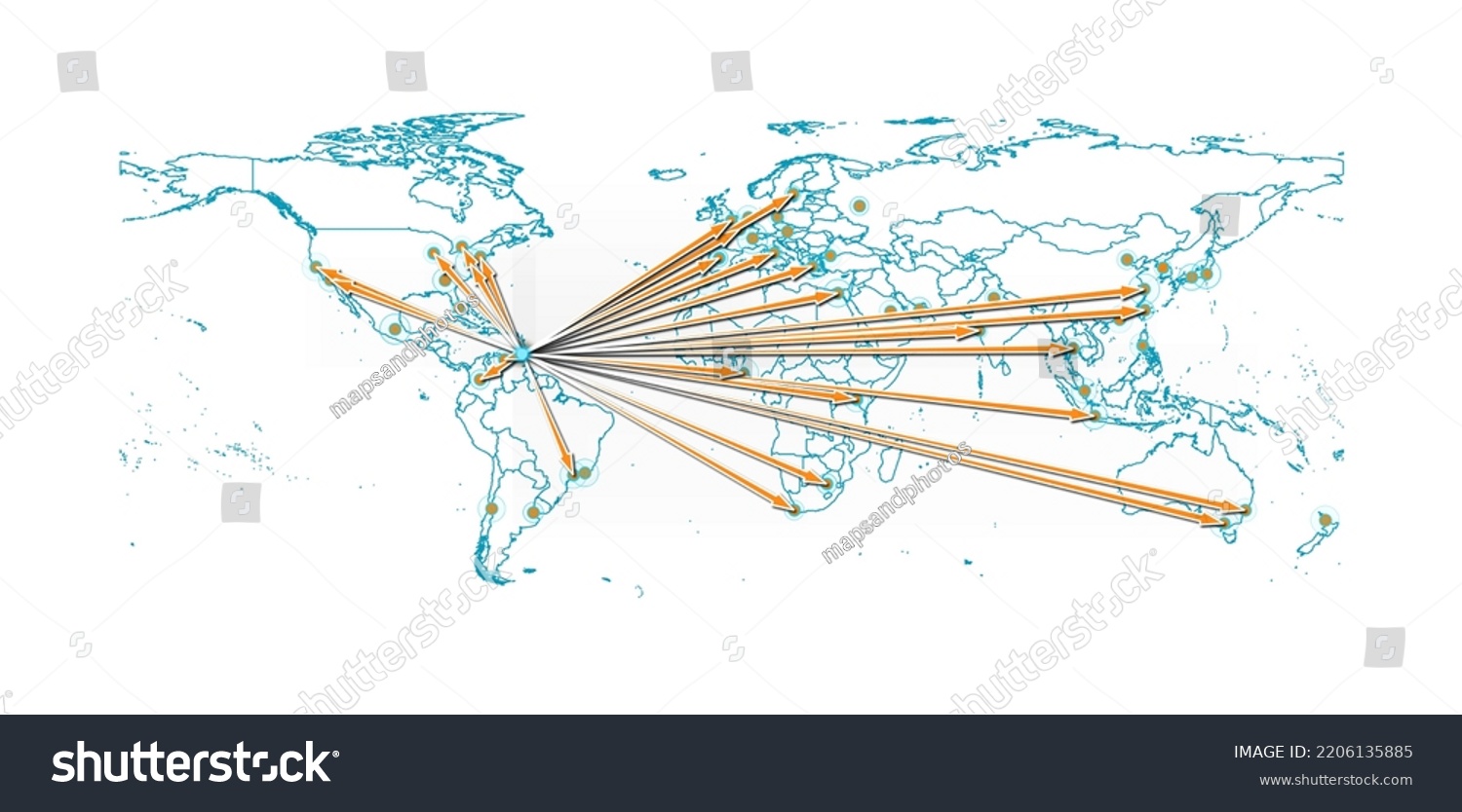 Vector Grenada Concept Map Export Concept Stock Vector (Royalty Free