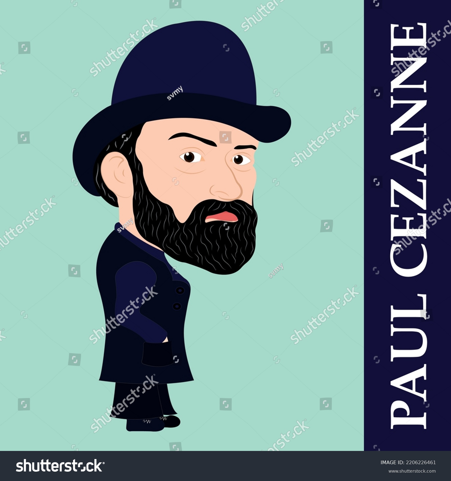 Paul Cezanne Vector Drawing Design Stock Vector Royalty Free Shutterstock