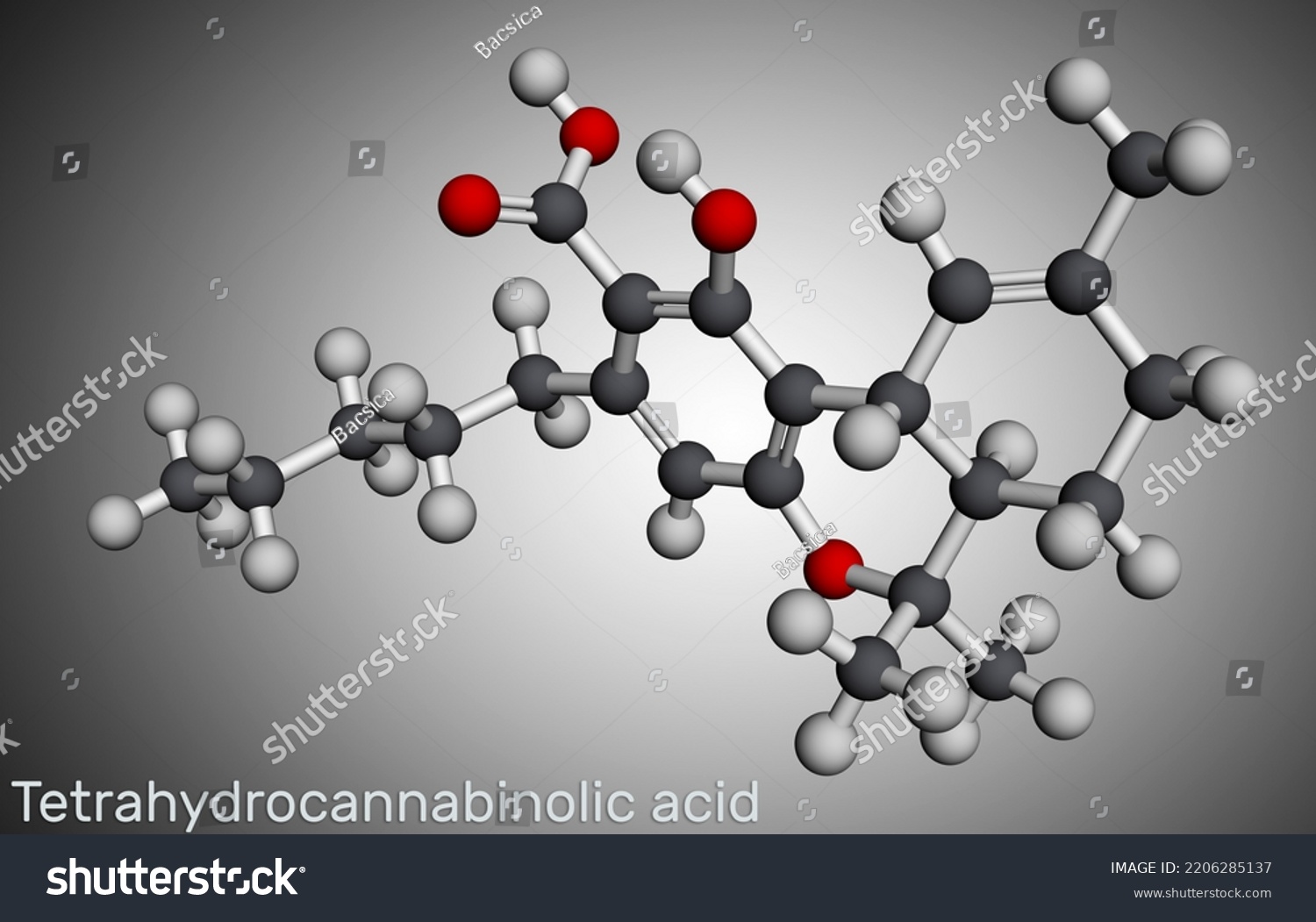 Tetrahydrocannabinolic Acid Thca Tetrahydrocannabinolate Molecule ...