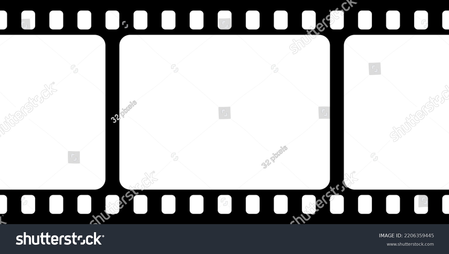 Realistic Blank Film Strip Camera Roll Stock Vector (Royalty Free ...