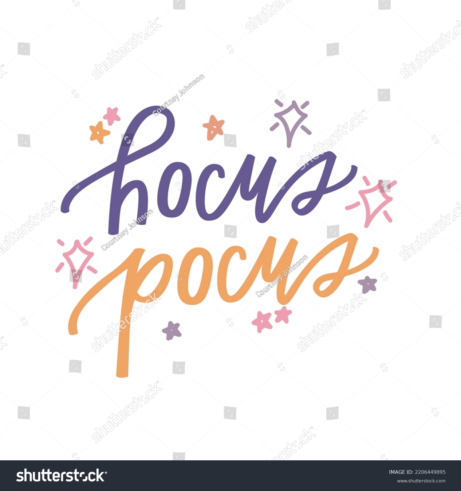 Hocus Pocus Halloween Pastel Sparkles Stock Vector (Royalty Free ...