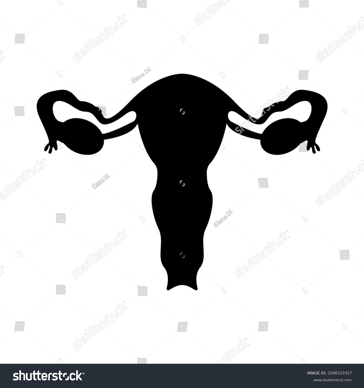 Female Genitals Silhouette Vector Illustration Stock Vector Royalty