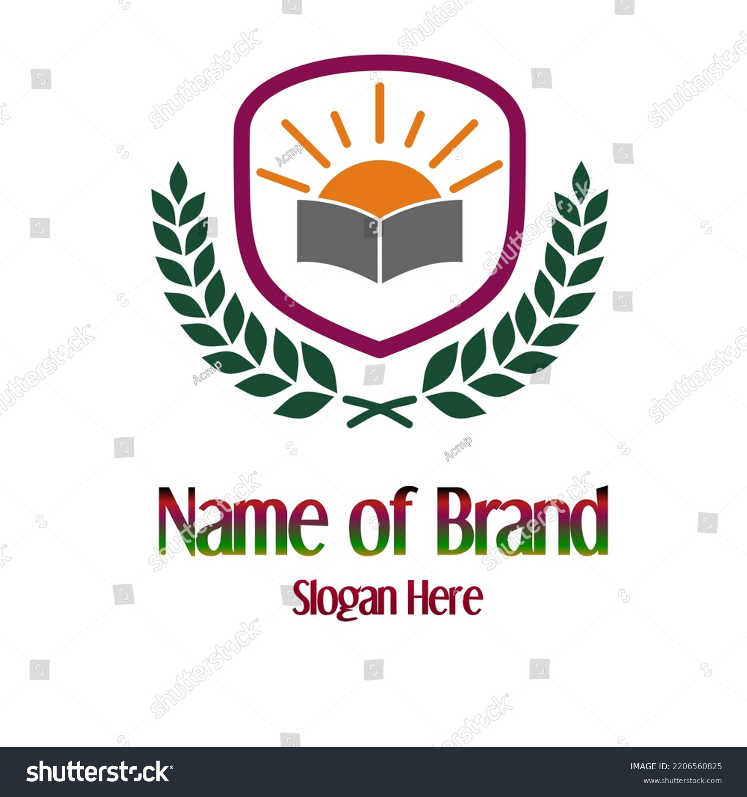 University Logo Template Torch Logo University Stock Illustration ...