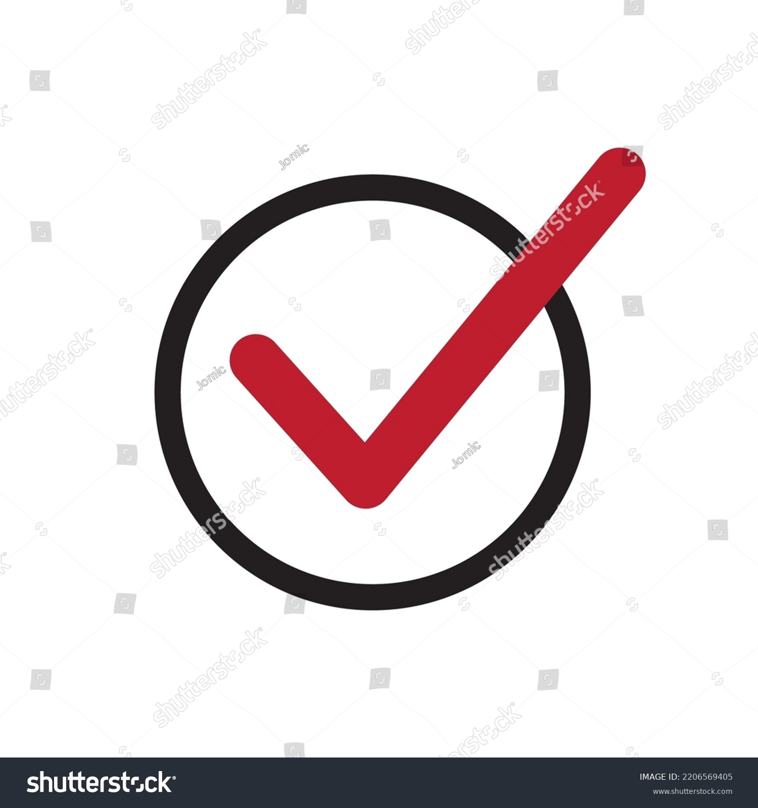 Check Mark Box Icon Tick Symbol Stock Vector (Royalty Free) 2206569405 ...