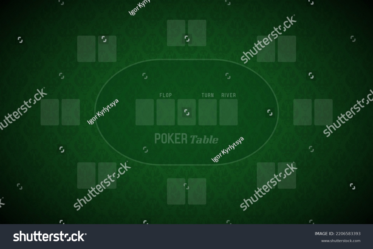 Poker Table Green Cloth Poker Room Stock Vector (Royalty Free ...