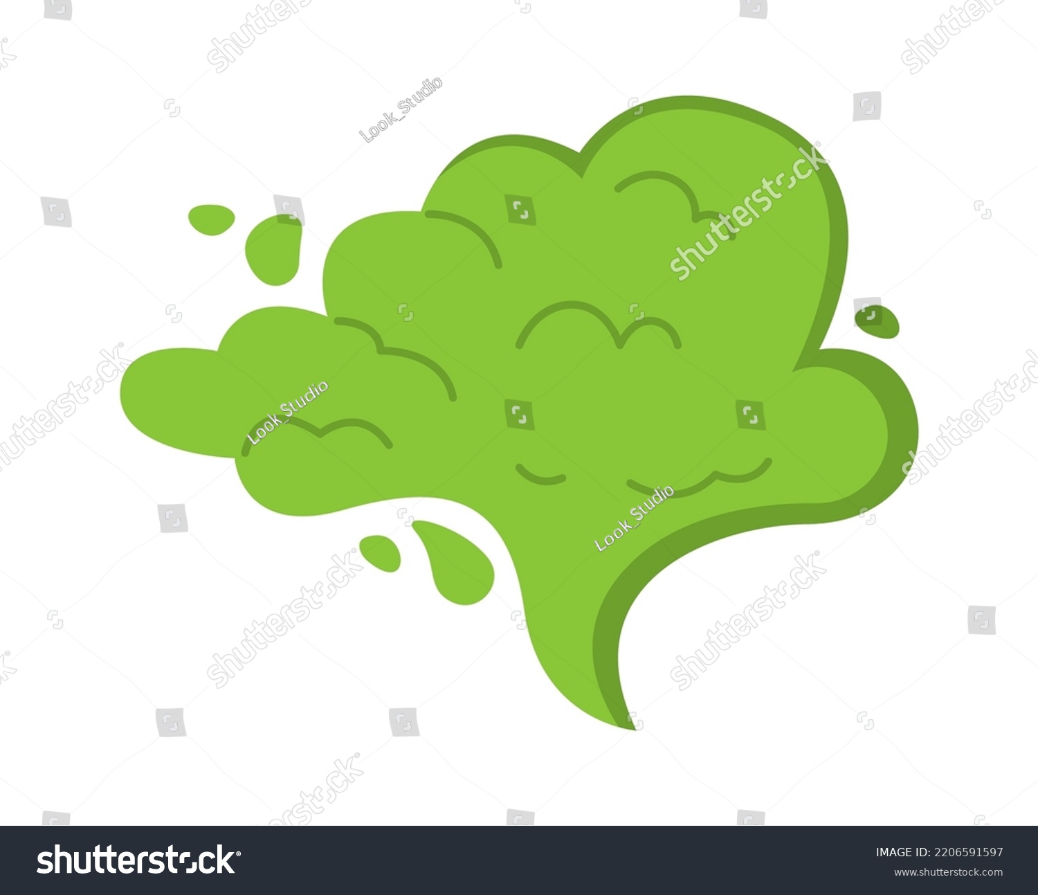 Bad Smell Smoke Cloud Vector Illustration Stock Vector (royalty Free 