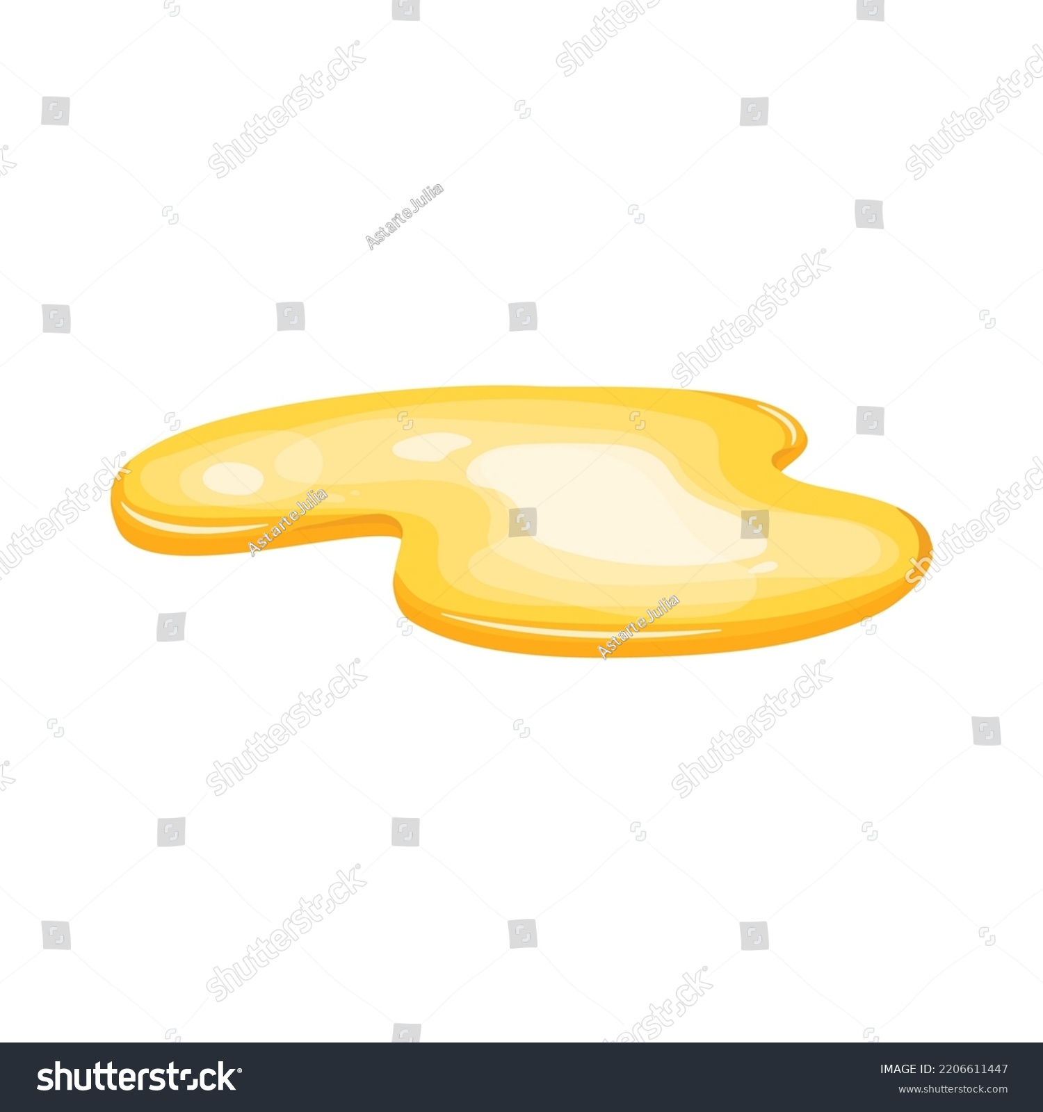 Puddle Yellow Oil Isolated Honey Urine Stock Vector (Royalty Free ...