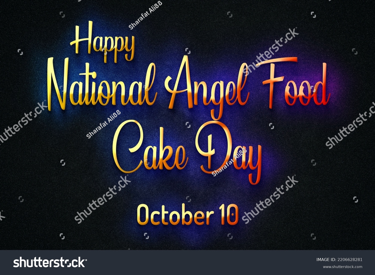 Happy National Angel Food Cake Day Stock Illustration 2206628281 Shutterstock 9986