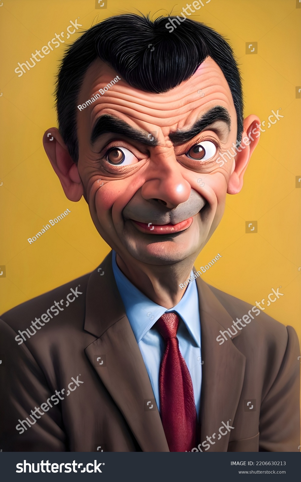 Caricature Rowan Atkinson Alias Mr Bean Stock Illustration Shutterstock