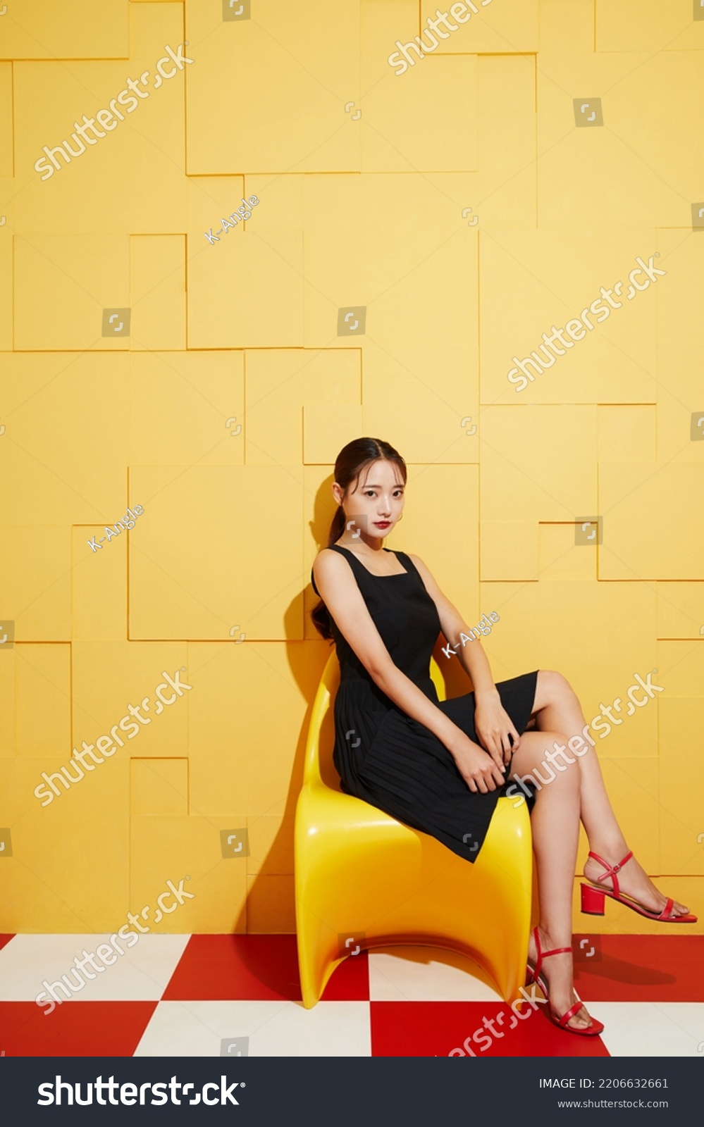 Fashion Portrait Young Woman Black Dress Stock Photo 2206632661 Fashion Portrait Young Woman Black Dress Stock Photo 2206632661
