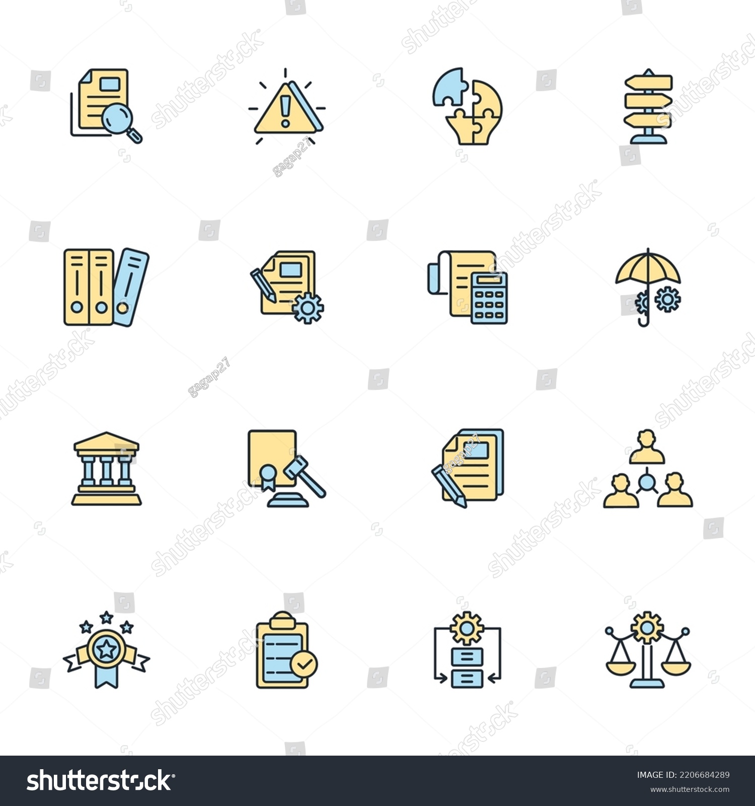 Compliance Icons Set Compliance Pack Symbol Stock Vector Royalty Free