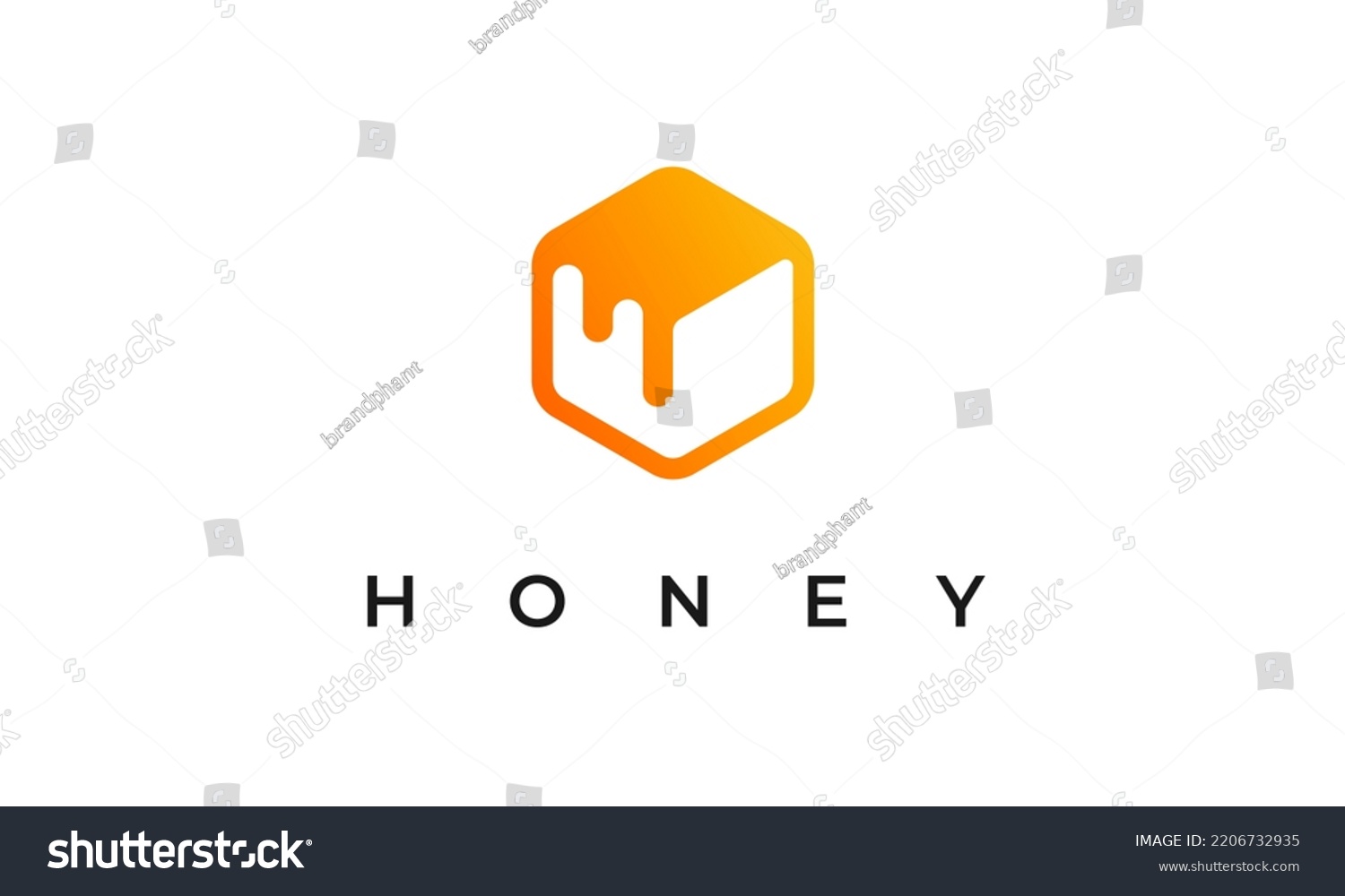 Honey Logo Modern Hive Cube Logo Stock Vector (Royalty Free) 2206732935 ...