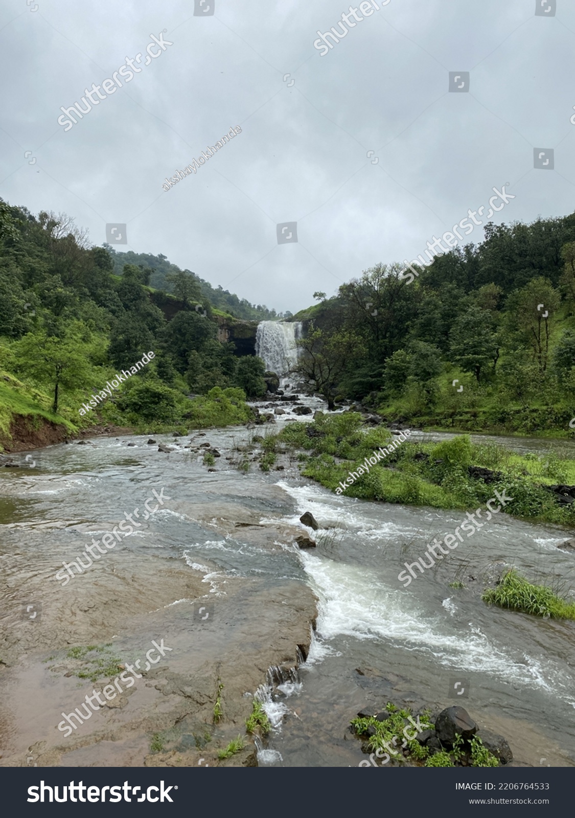 Mesmerising View Bahuli Waterfall Igatpuri Nashik Stock Photo ...