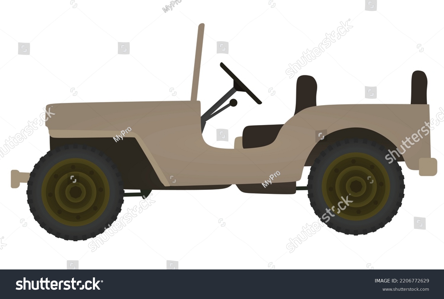 Retro Brown Vehicle Vector Illustration Stock Vector (Royalty Free ...