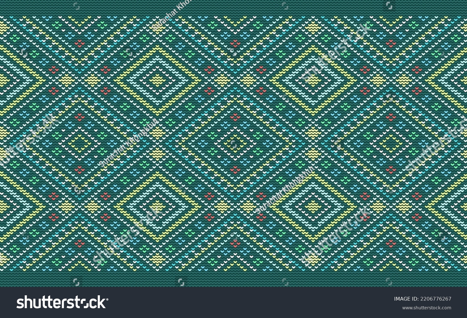 Knitted Ethnic Pattern Vector Cross Stitch Stock Vector Royalty Free 2206776267 Shutterstock 7839