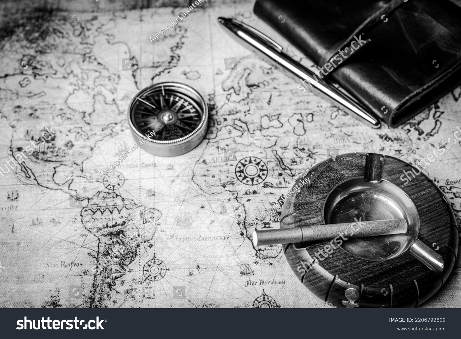 Retro Old Map Background Texture Stock Photo 2206792809 Shutterstock   Stock Photo Retro Old Map Background Texture 2206792809 