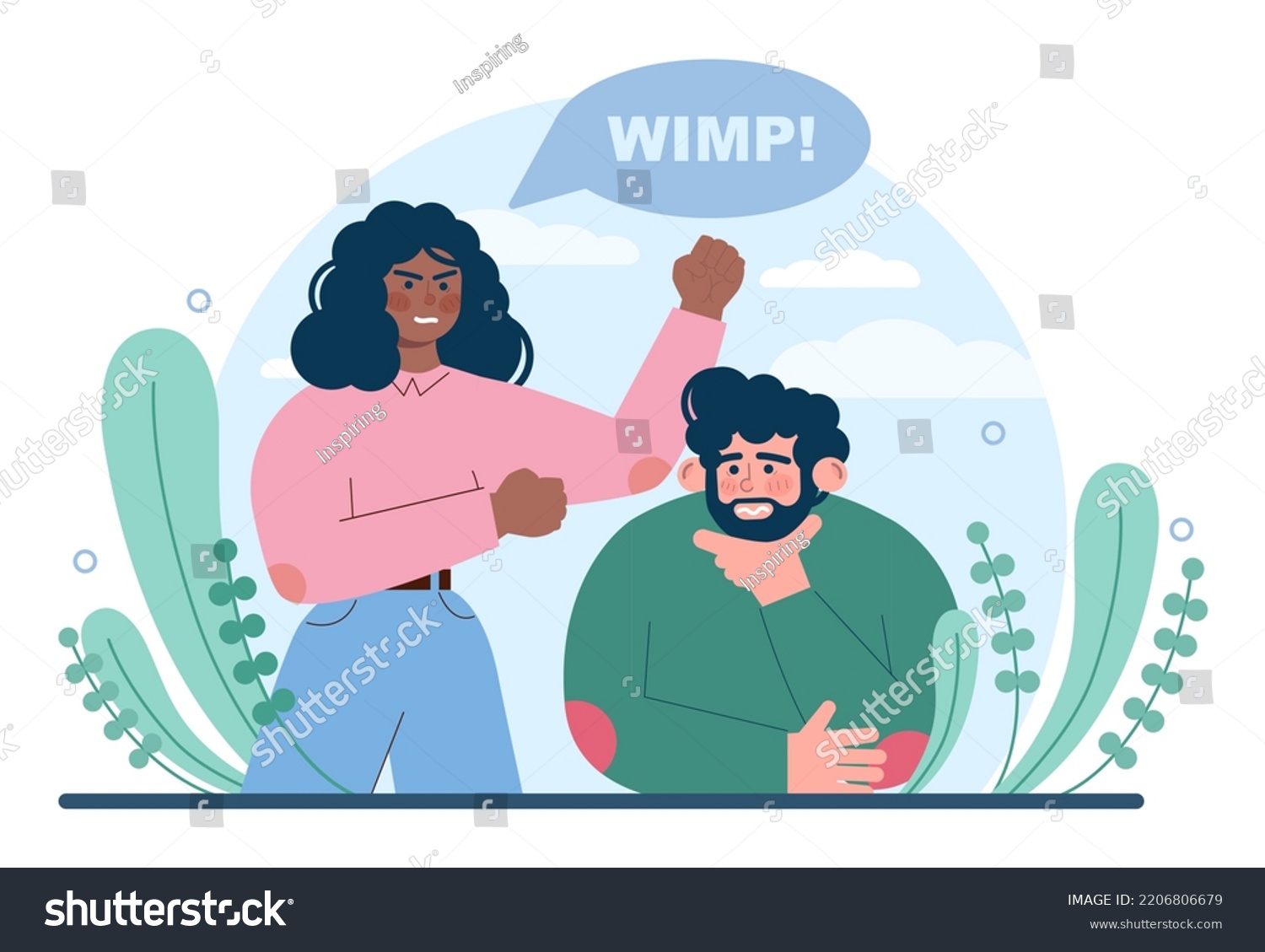 Gender Inequality Concept Bias Sexism Workplace Stock Vector Royalty Free 2206806679
