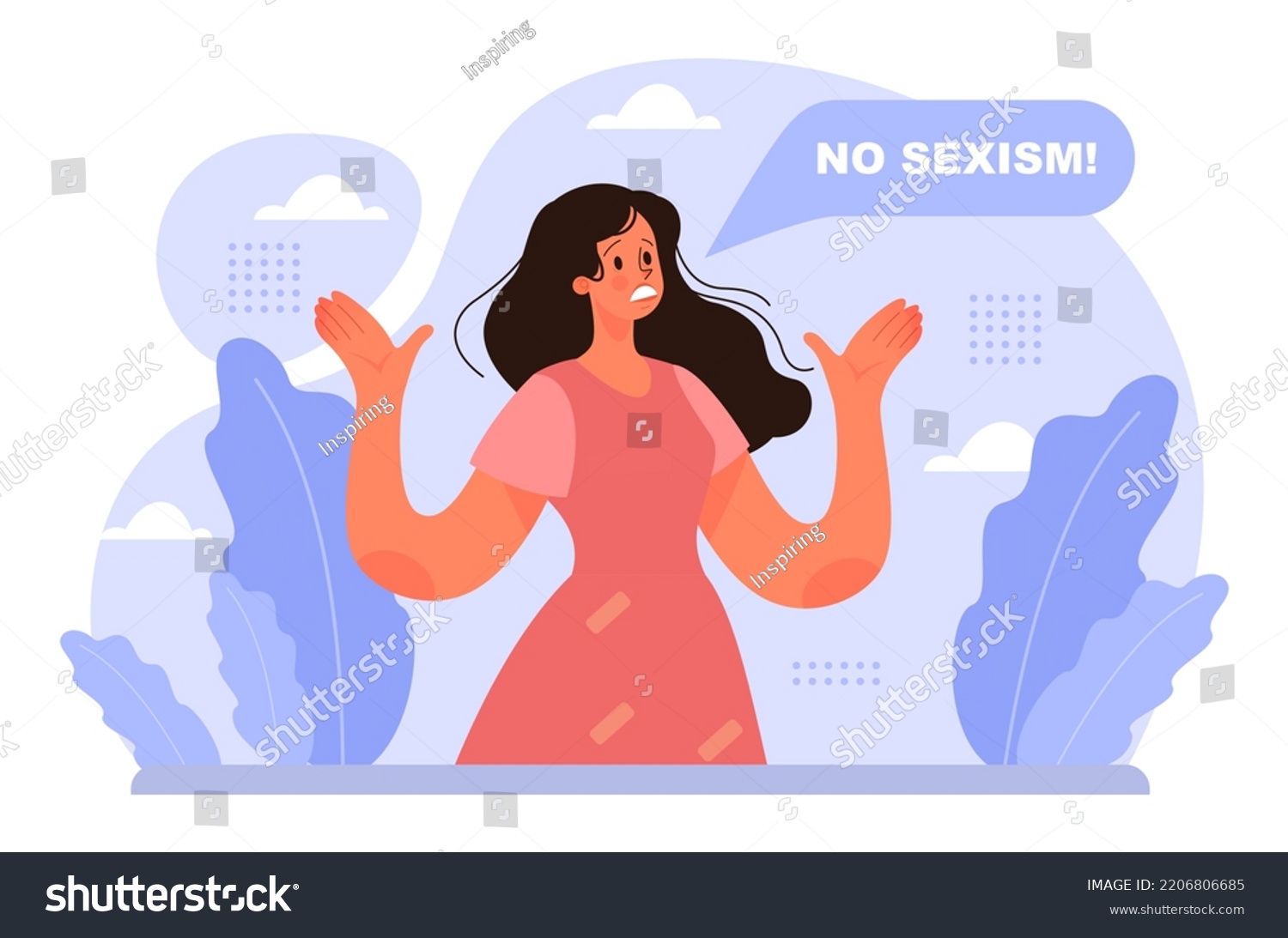 Gender Inequality Concept Women Social Imparity Stock Vector (Royalty ...